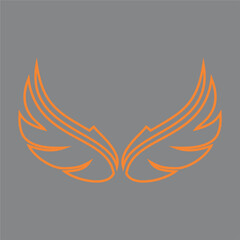 vector logo design minimalist wing outline