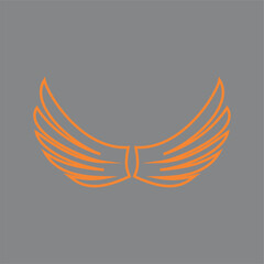 vector logo design minimalist wing outline