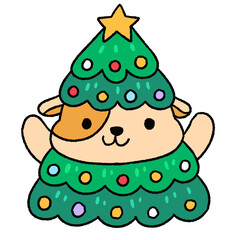 cute animals cartoon christmas