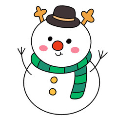Cute snowman christmas