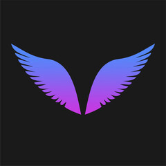 vector logo design colorfull minimalist wings