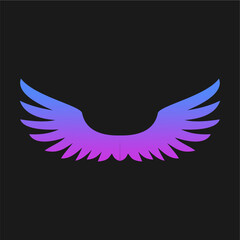 vector logo design colorfull minimalist wings