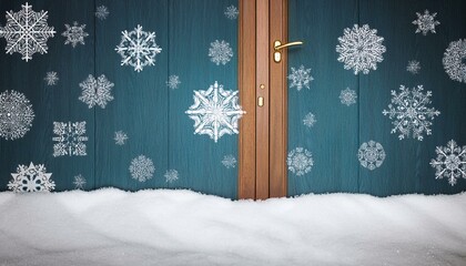 christmas tree in snow