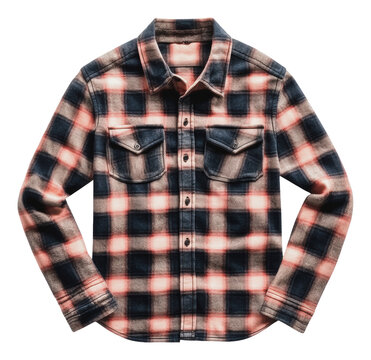 PNG Cozy plaid flannel shirt in warm colors for fall