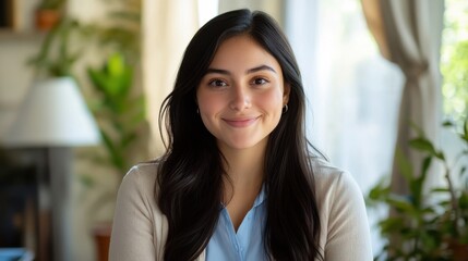 Obraz premium The Smiling Young Woman