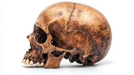 Fototapeta premium Closeup view of skull. The decoration element for Halloween.