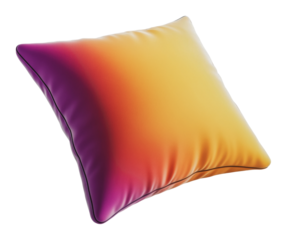 PNG Colorful gradient cushion on a soft surface