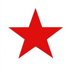 Red star isolated over plain background