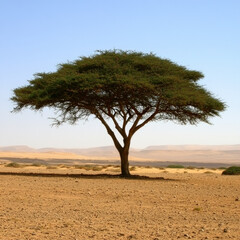 Fototapeta premium Desert Tree Isolated