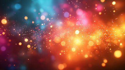 Obraz premium Fireworks celebration on abstract New Year background with empty space for message