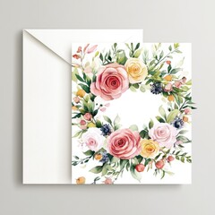 Botanical Wedding Design with Watercolor Flowers and Greenery