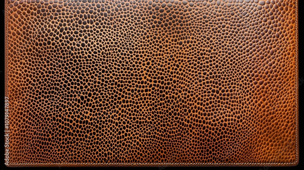 Aufkleber brown leather wallet with a unique pattern of dots. the wallet is made of high-quality leather and h