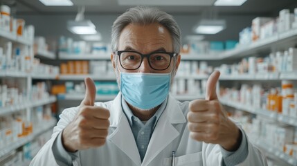 The Pharmacist Giving Thumbs-Up