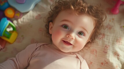 Fototapeta premium The Baby with Bright Smile