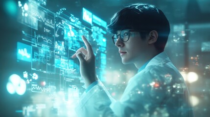 The Scientist Analyzing Digital Data