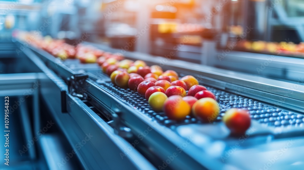 Poster evaluate the efficiency of apple processing, emphasizing automations role in enhancing fruit sorting