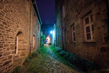 Obraz premium narrow street in the town, normandy, france