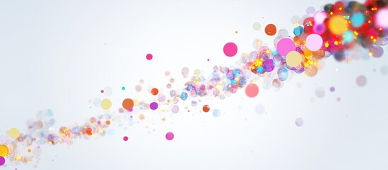 Center focus on vibrant flash lights garland against a clean white backdrop ideal for festive decorations