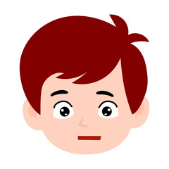 Obraz premium boy red color avatar cartoon emoticon, expression face
