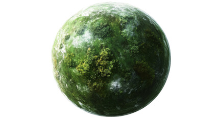 Green planet concept, isolated on white background