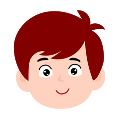 Fototapeta premium boy red color avatar cartoon emoticon, expression face