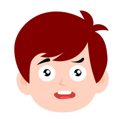 Obraz premium boy red color avatar cartoon emoticon, expression face
