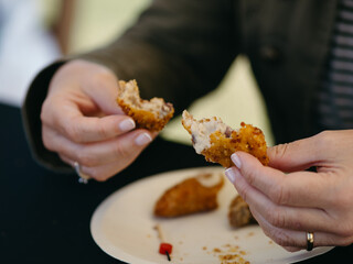 Spanish croquettes with meat and ham