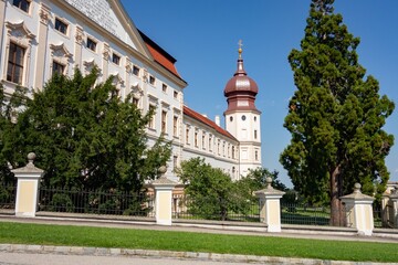 Tower of Gottweig Abbey, Benedictine monastery near Krems in Lower Austria
