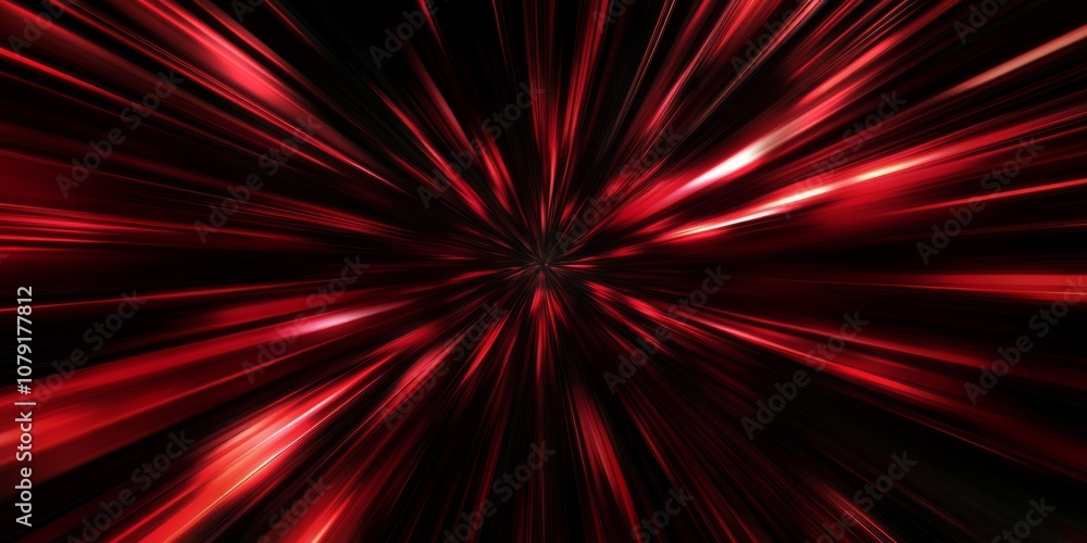 Poster this illustration features an energetic burst of red light, ideal for use in various abstract media 