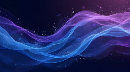 The abstract light lines as dynamic flowing waves the blue, orange, purple colors, isolated and black background with illustration  design.