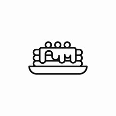cupcakes breakfast icon sign vector