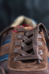 Beautiful fashionable men's shoes made of genuine leather.