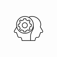 mindset gear icon sign vector