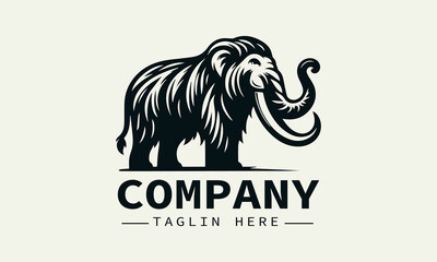 Mammoth Logo Design,Ice Age Animal Logo, Prehistoric Animal Logo