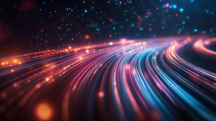 Cosmic Superhighway Through Space with Glowing Wormholes and Intertwining Paths Symbolizing Infinite Time and Timelines
