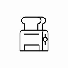 toaster bread icon sign vector