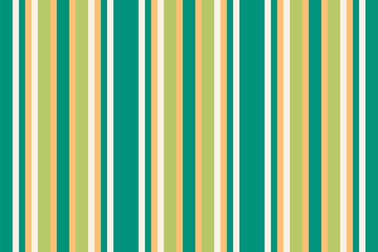 Gefresh lines background fabric, designer pattern vertical seamless. Oala vector texture stripe textile in teal and old lace colors.