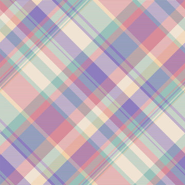 Sample textile texture seamless, oriental pattern background fabric. Nostalgia vector tartan check plaid in pastel and light colors.