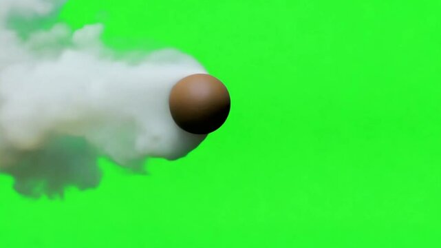 Cannon dynamic on green screen background.