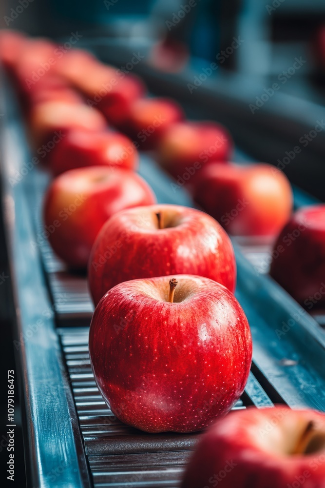 Poster this description offers a view of a stateoftheart apple processing facility, highlighting automated 