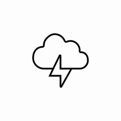 cloud lightning icon sign vector