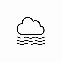 cloud wind icon sign vector