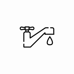 tap water drop icon sign vector