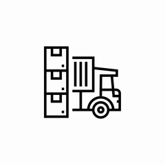 truck lorry delivery icon sign vector