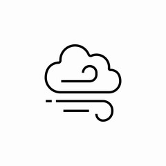 windy weather icon sign vector