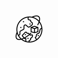 world wide delivery icon sign vector