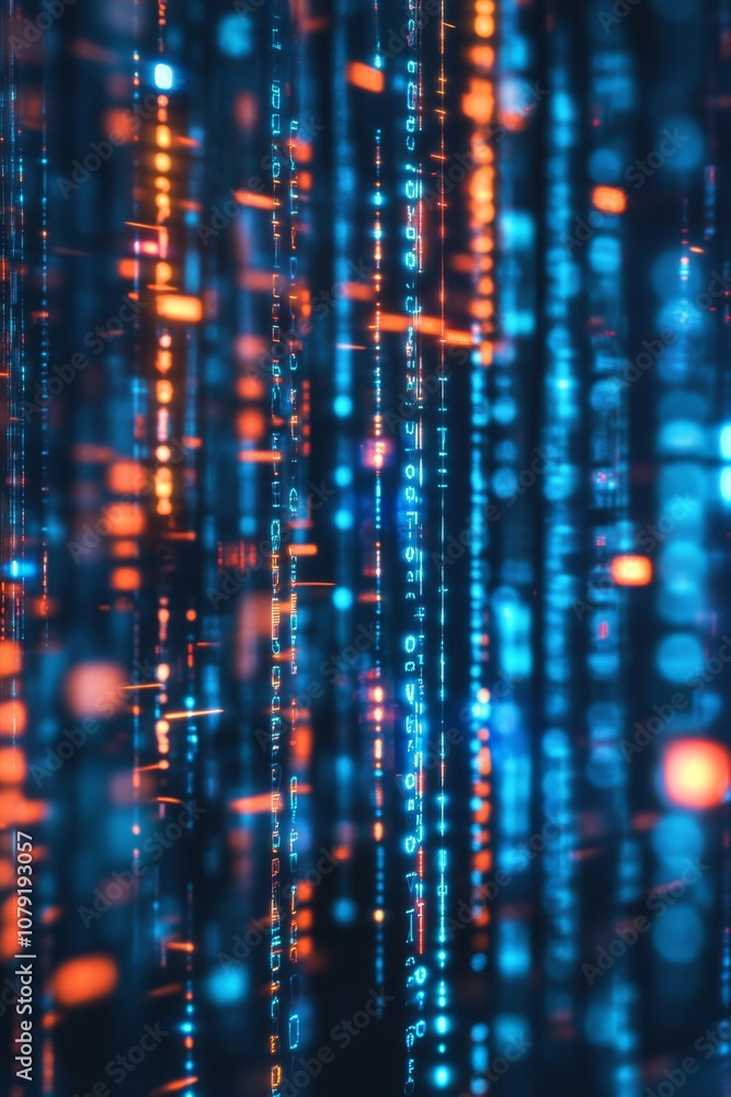 Aufkleber explore captivating abstract digital patterns that reflect the vastness of cyberspace with glowing l