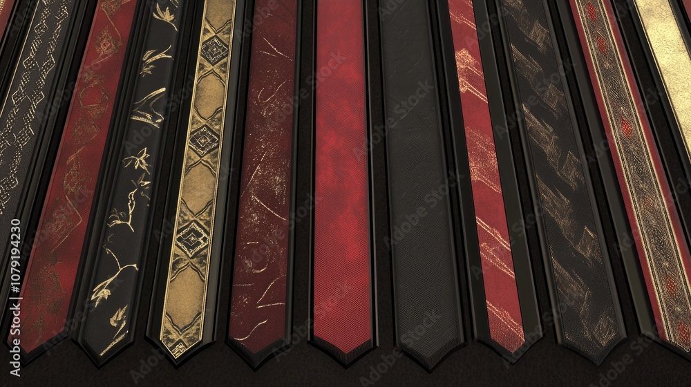 Poster decorative panels with intricate patterns in various colors creating a stylish and elegant backgroun