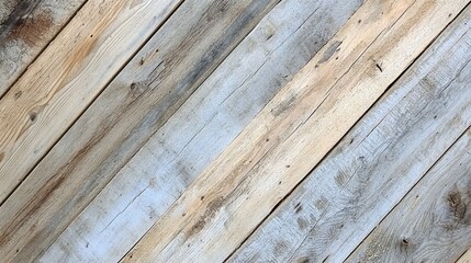 Textured Wooden Planks Arranged Diagonally, Displaying Natural Grain and Weathered Appearance Perfect for Design and Rustic Themes in Interior D&eacute;cor