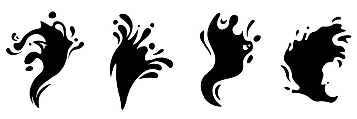 Splashes vector. Splatter vector set